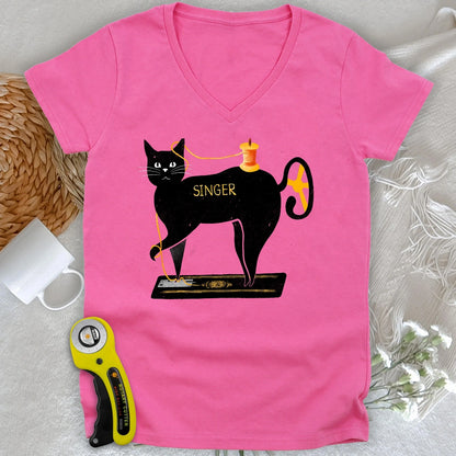 Mewing machine Lady V-neck