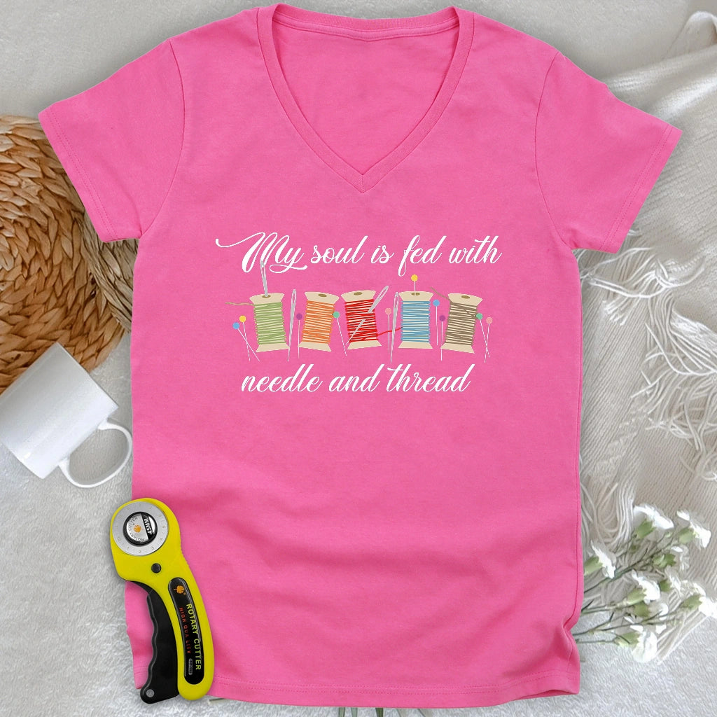 Needles and Threads V-neck