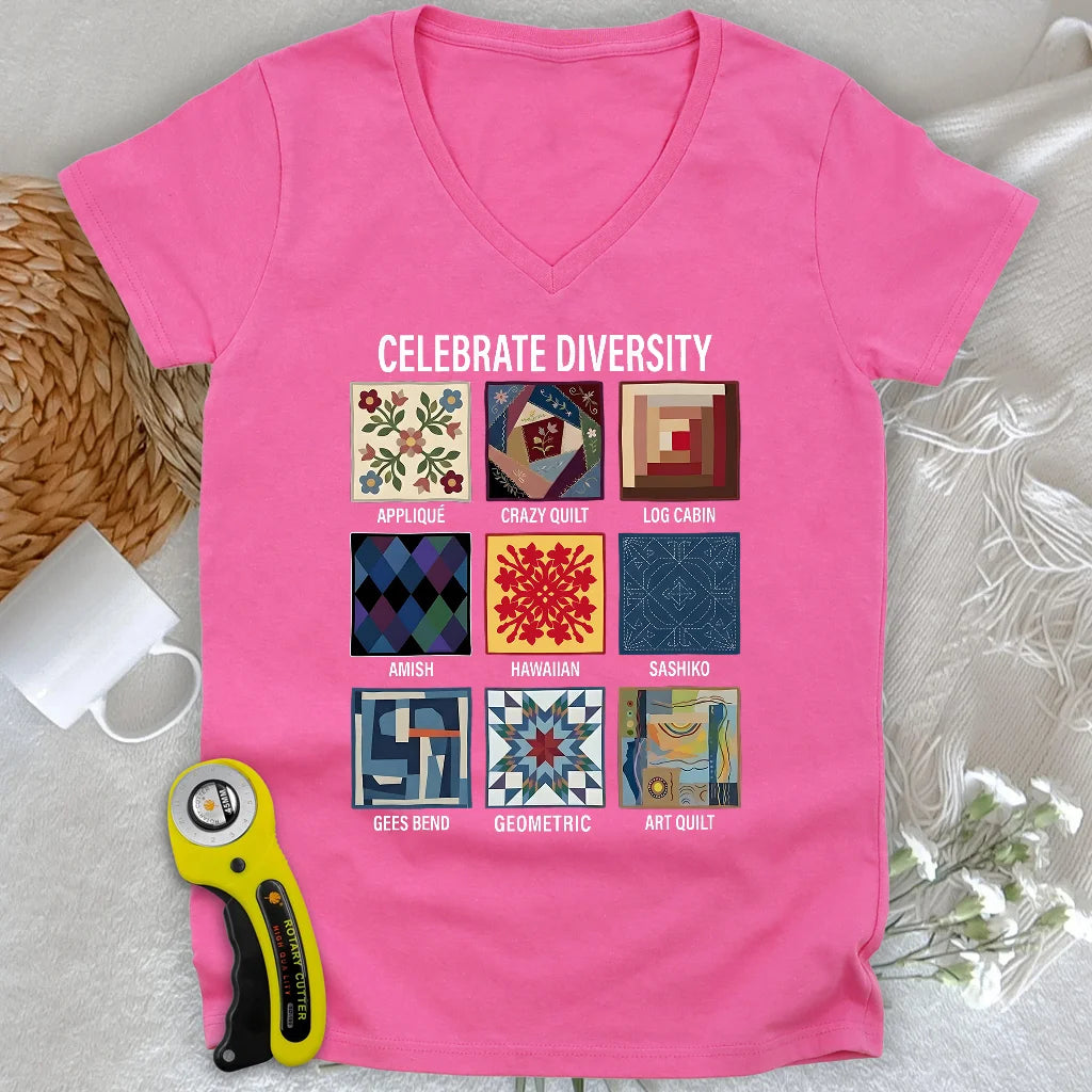 Débardeur femme col V motifs patchwork