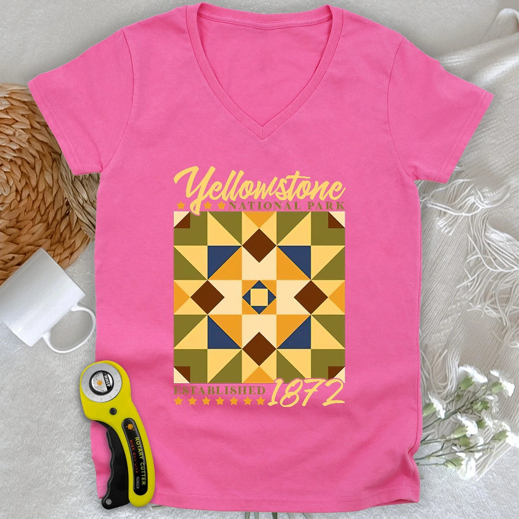 Quilt Block Park V-neck