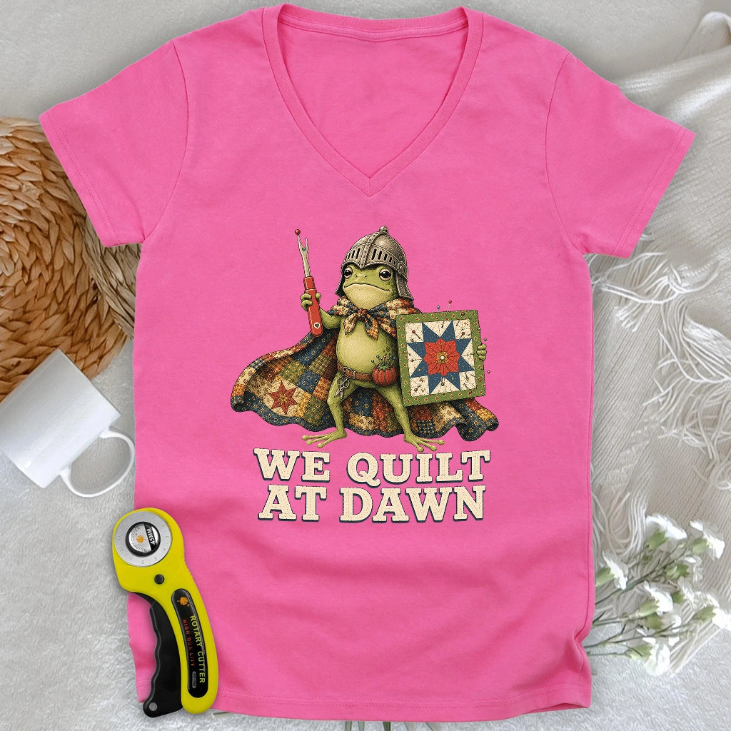 Quilt at Dawn Lady V-neck