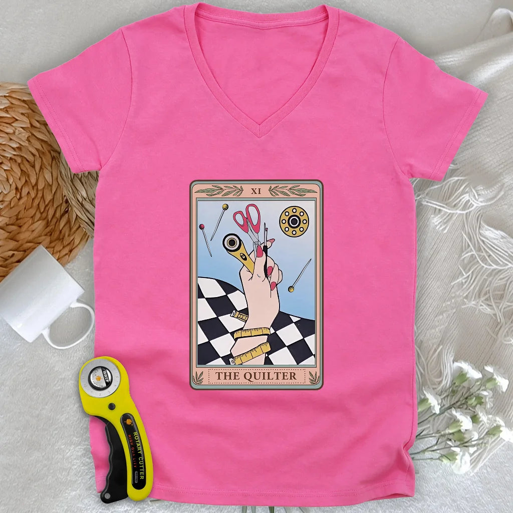 Quilter Tarot Lady Col en V