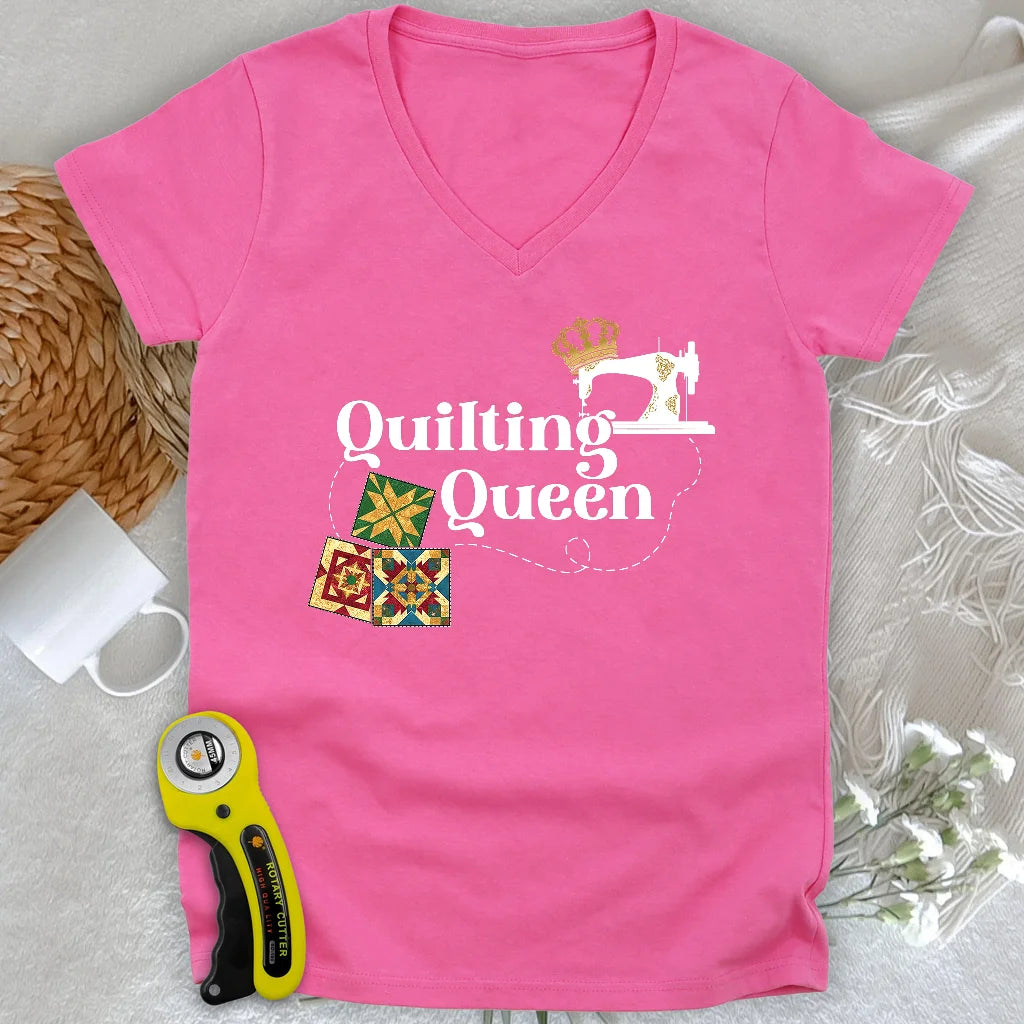 Quilting Queen Lady V-Ausschnitt
