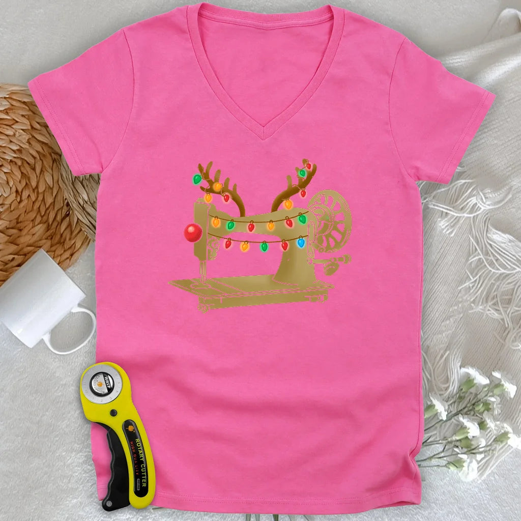 Pull de Noël col V pour femme