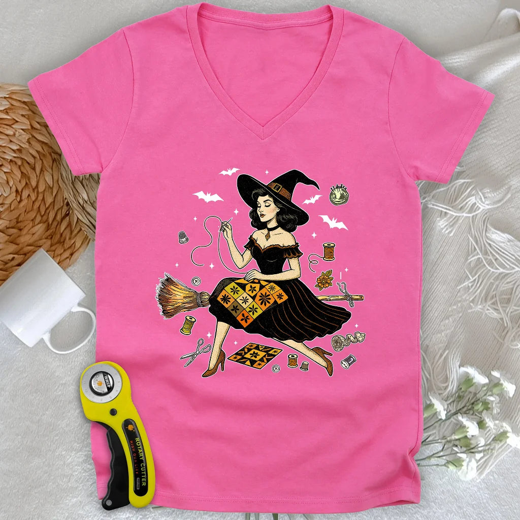 Salem Witch Lady V-neck