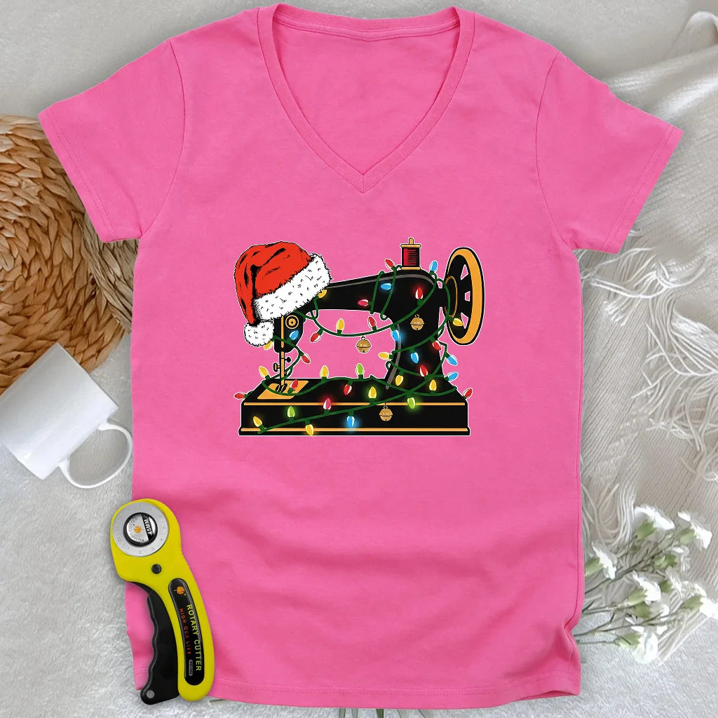 Santa Machine Lady V-neck