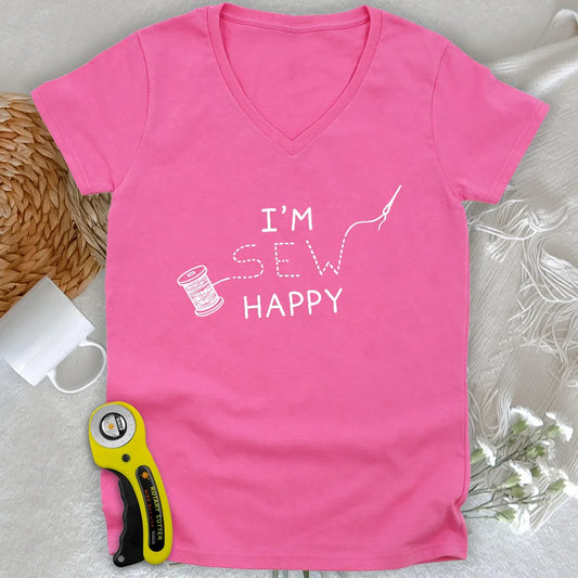 Sew Happy Lady V-neck