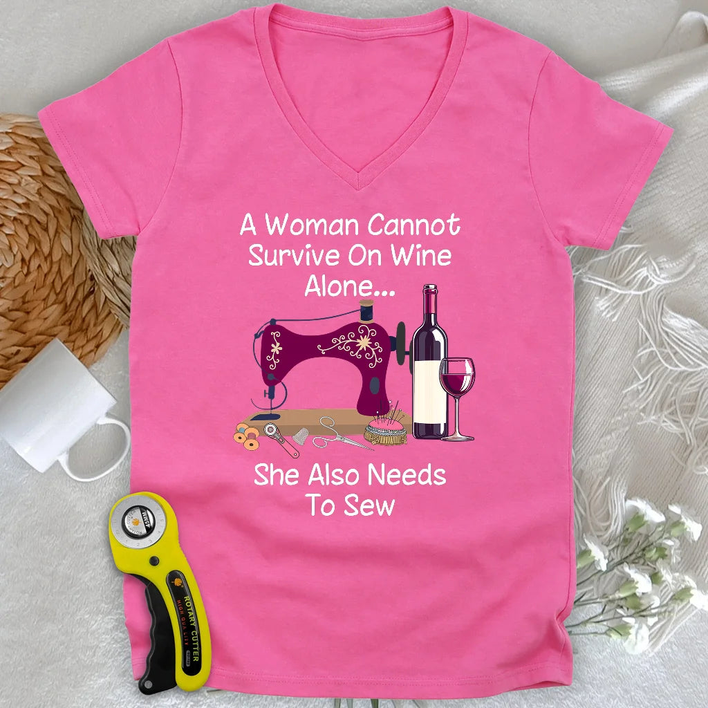 Débardeur col V « Couture et apéro » pour femme