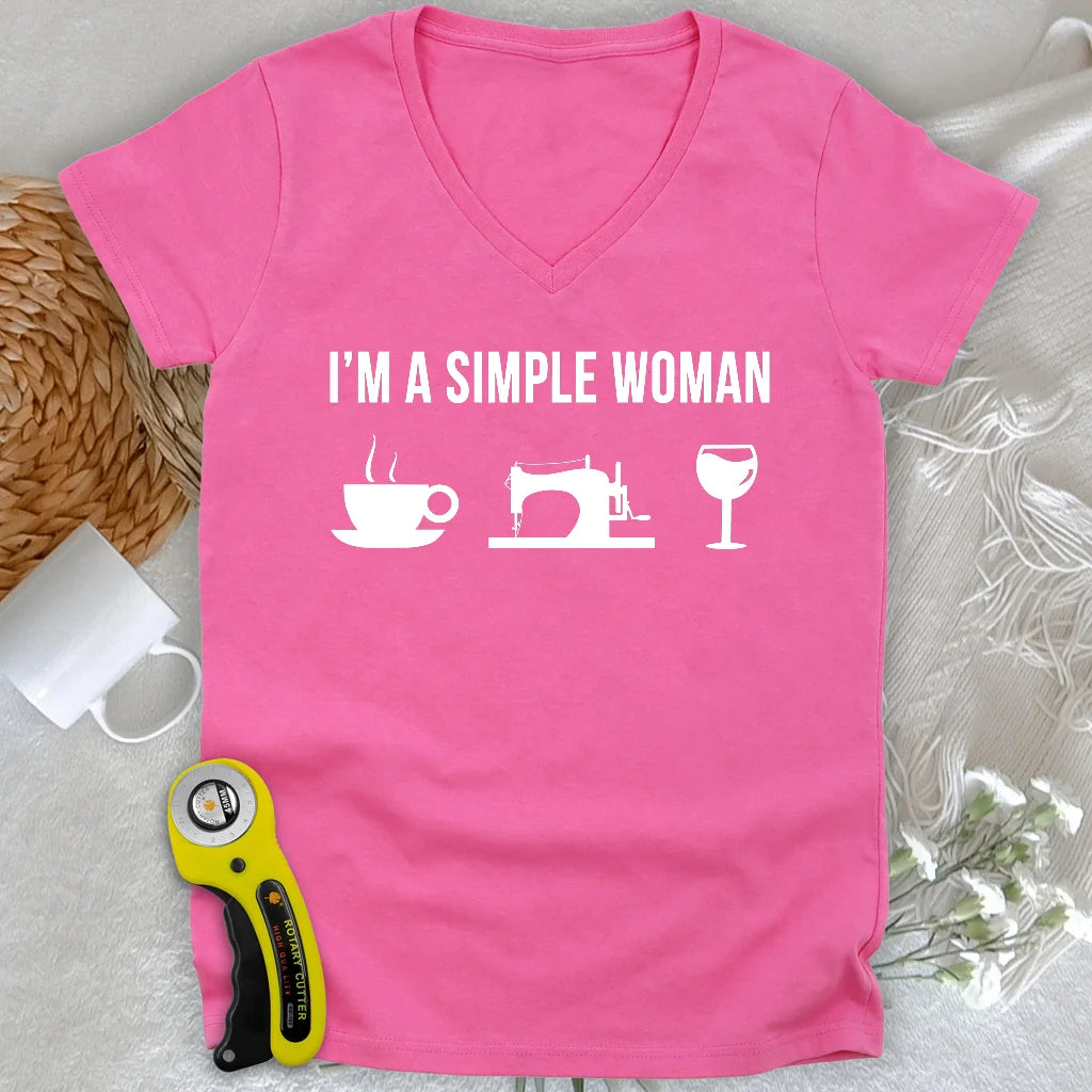 Simply Sip and Sew Lady V-neck