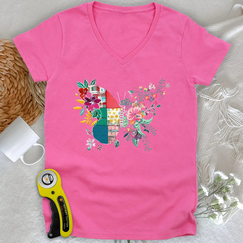 Stitched to Fly Lady V-neck