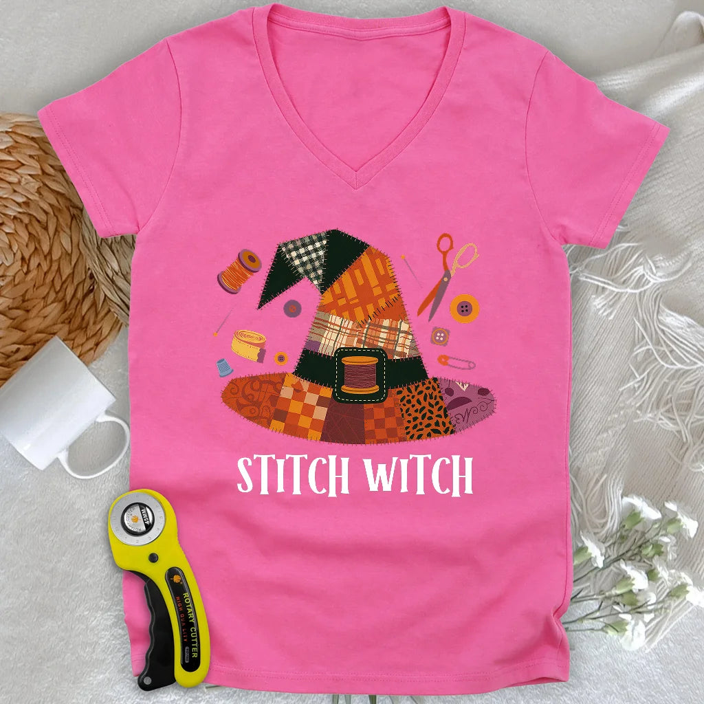 Débardeur col en V Stitchy Witch Lady