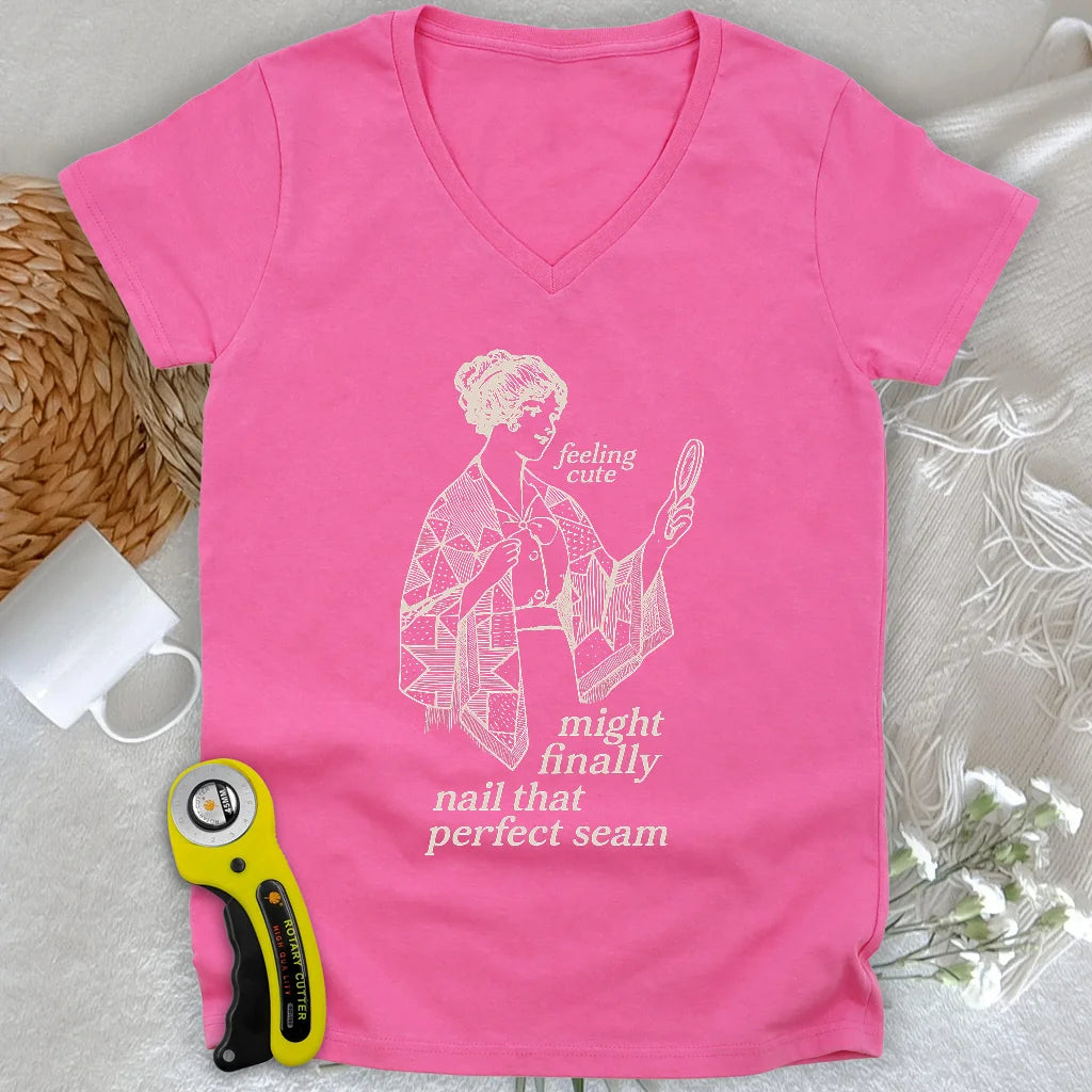 The Seamstress’s Mirror Lady V-neck
