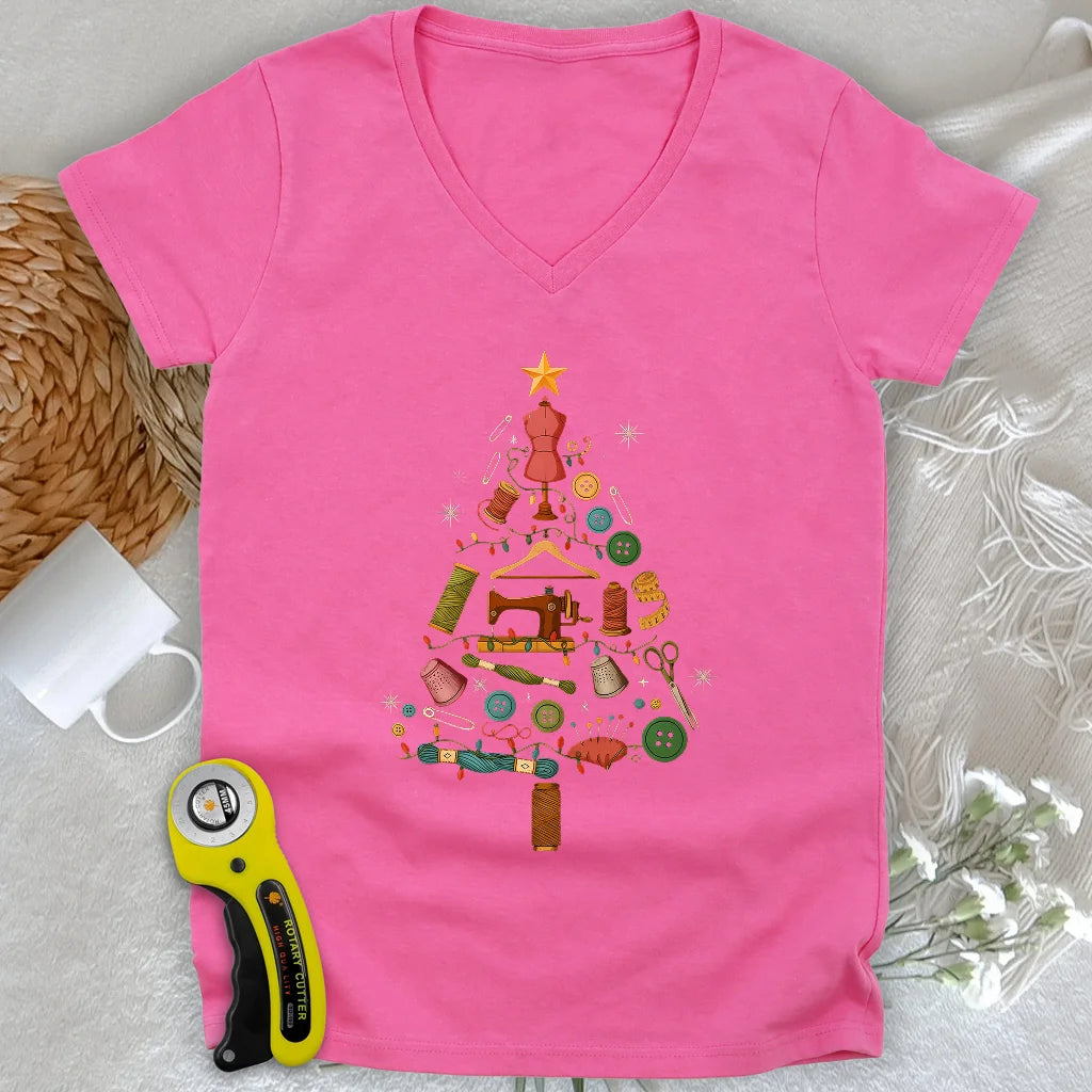 Tree of Threads Lady V-neck