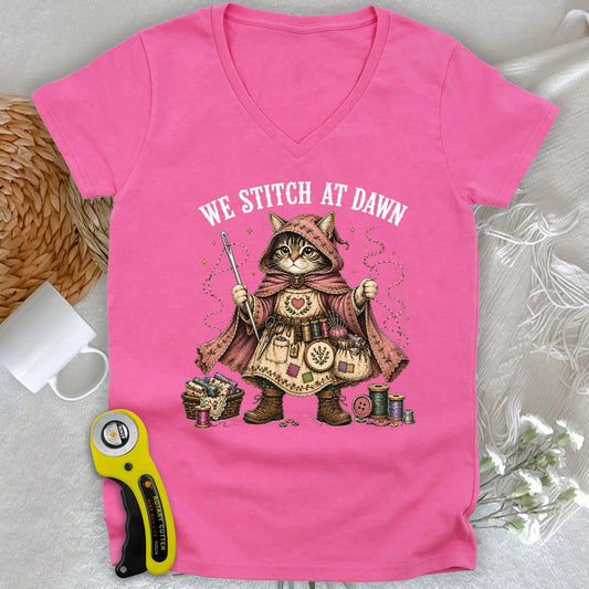 We Stitch At Dawn Lady V-neck