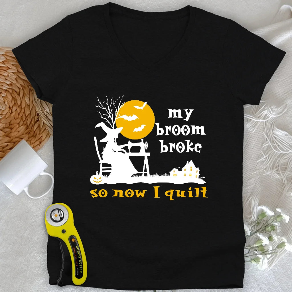 Broom Broke Lady V-neck