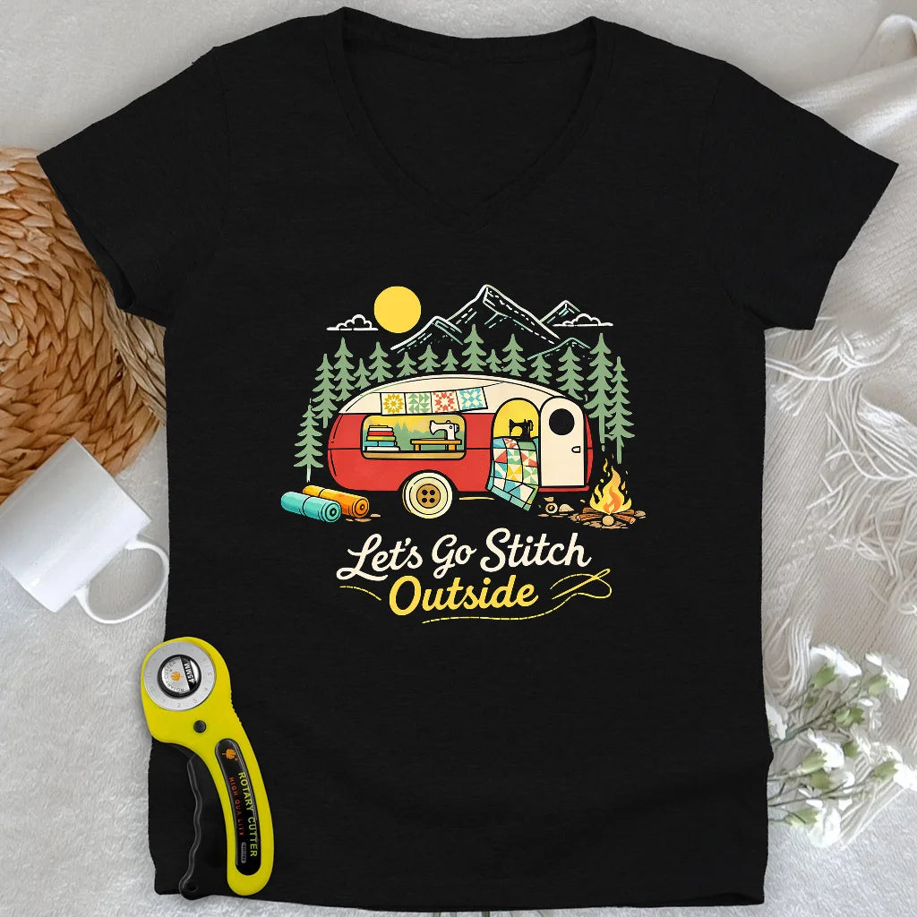 Camp & Quilt Co Lady V-neck