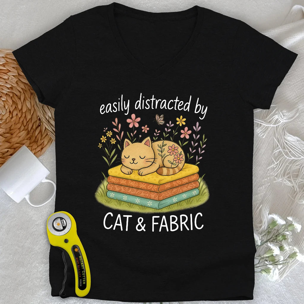 Sieste de chat pour quilteuses Col en V femme