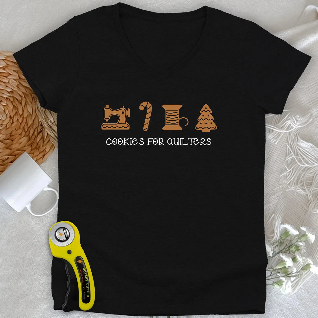 T-shirt de Noël à col en V pour femme