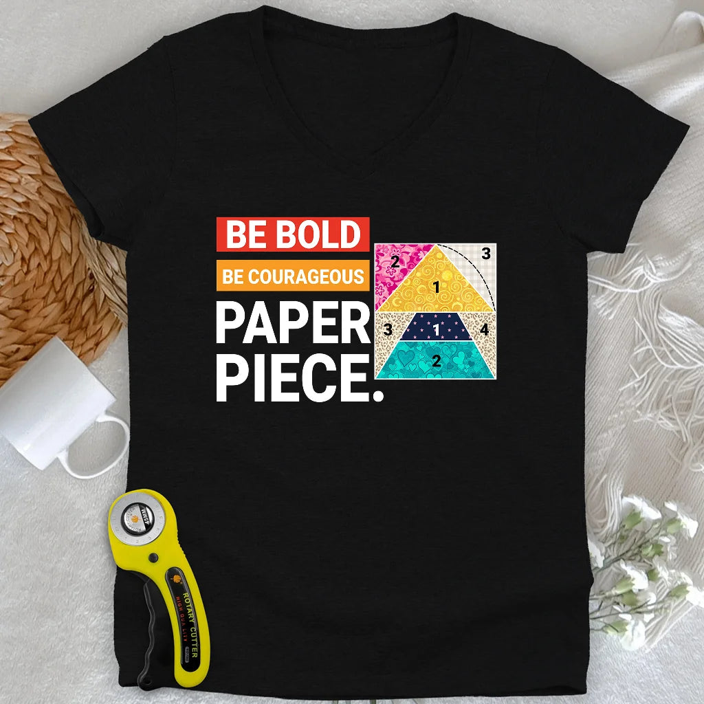 Courage to Paper Piece Lady V-neck