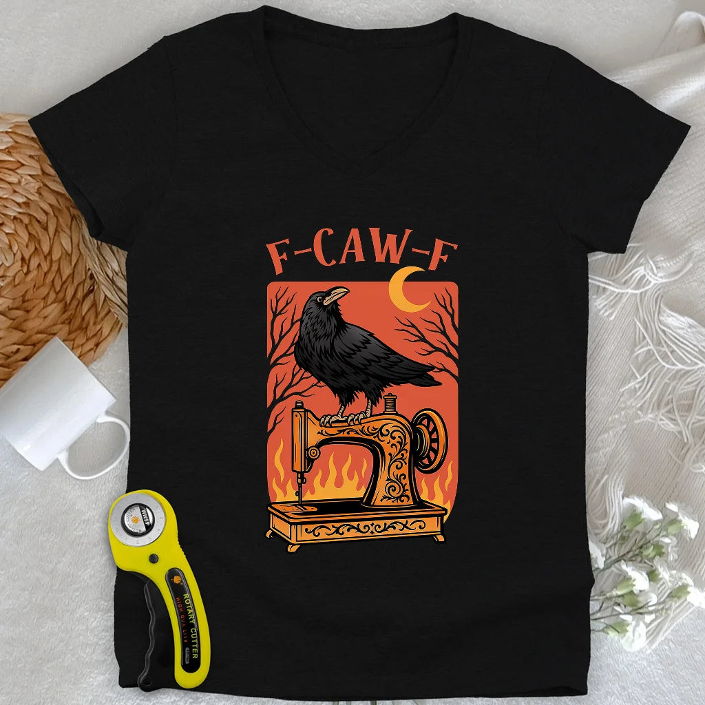 Fiery Stitch Lady V-neck