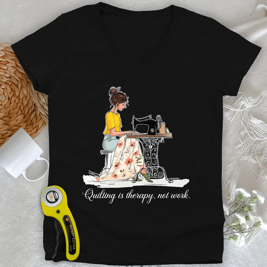 Floral Symphony Lady V-neck