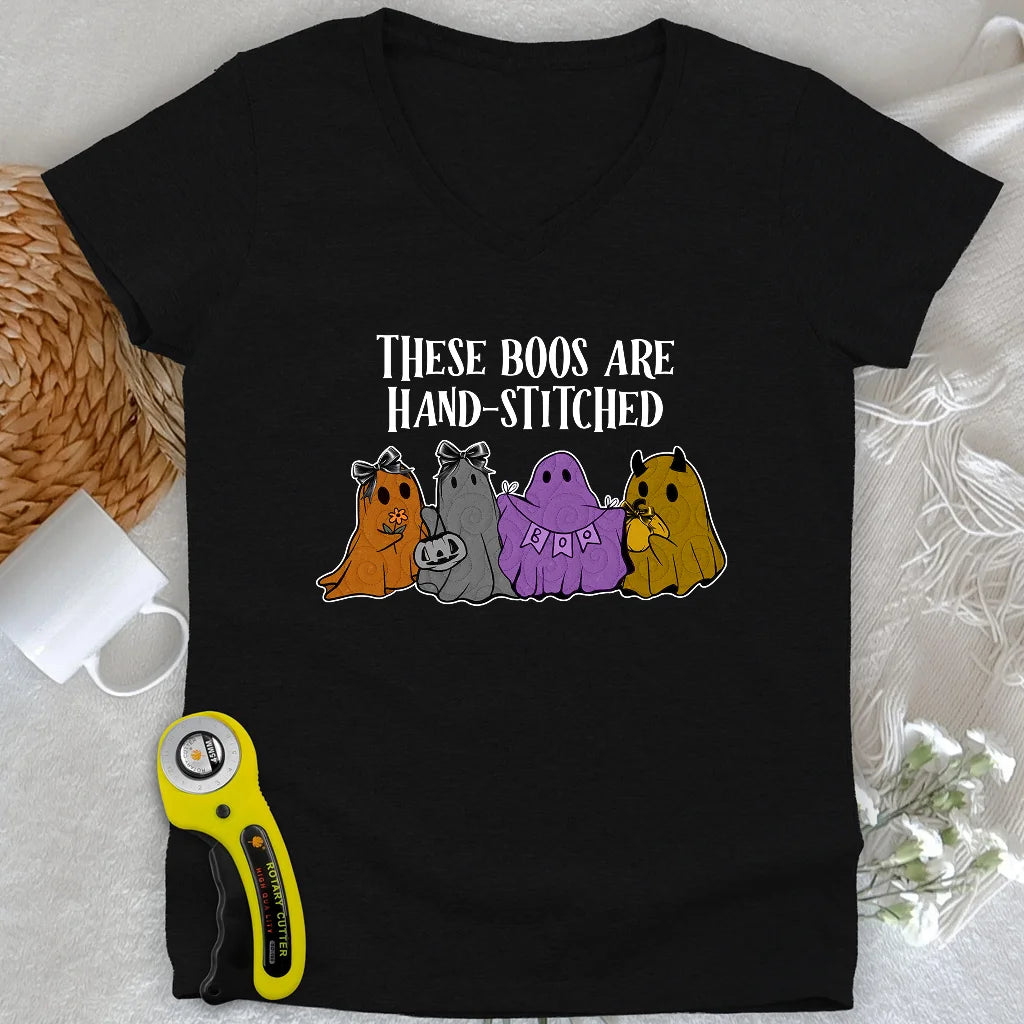Hand-Stitched Boos Lady V-neck
