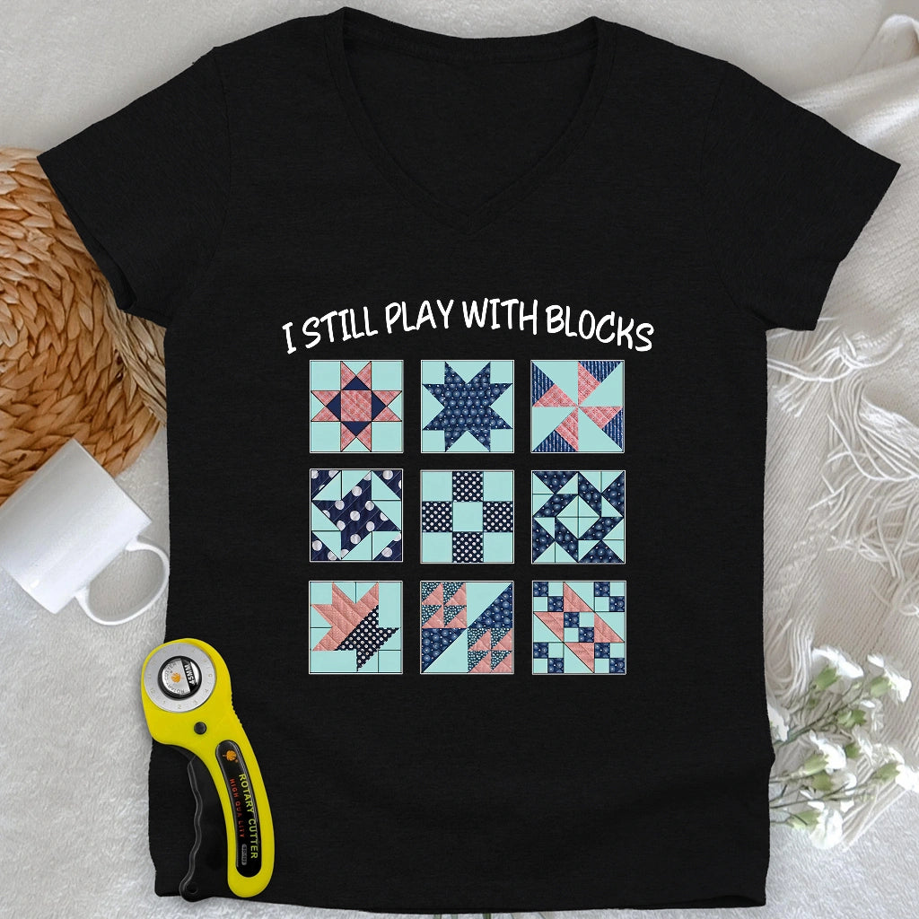 I Still Play With Block V-neck