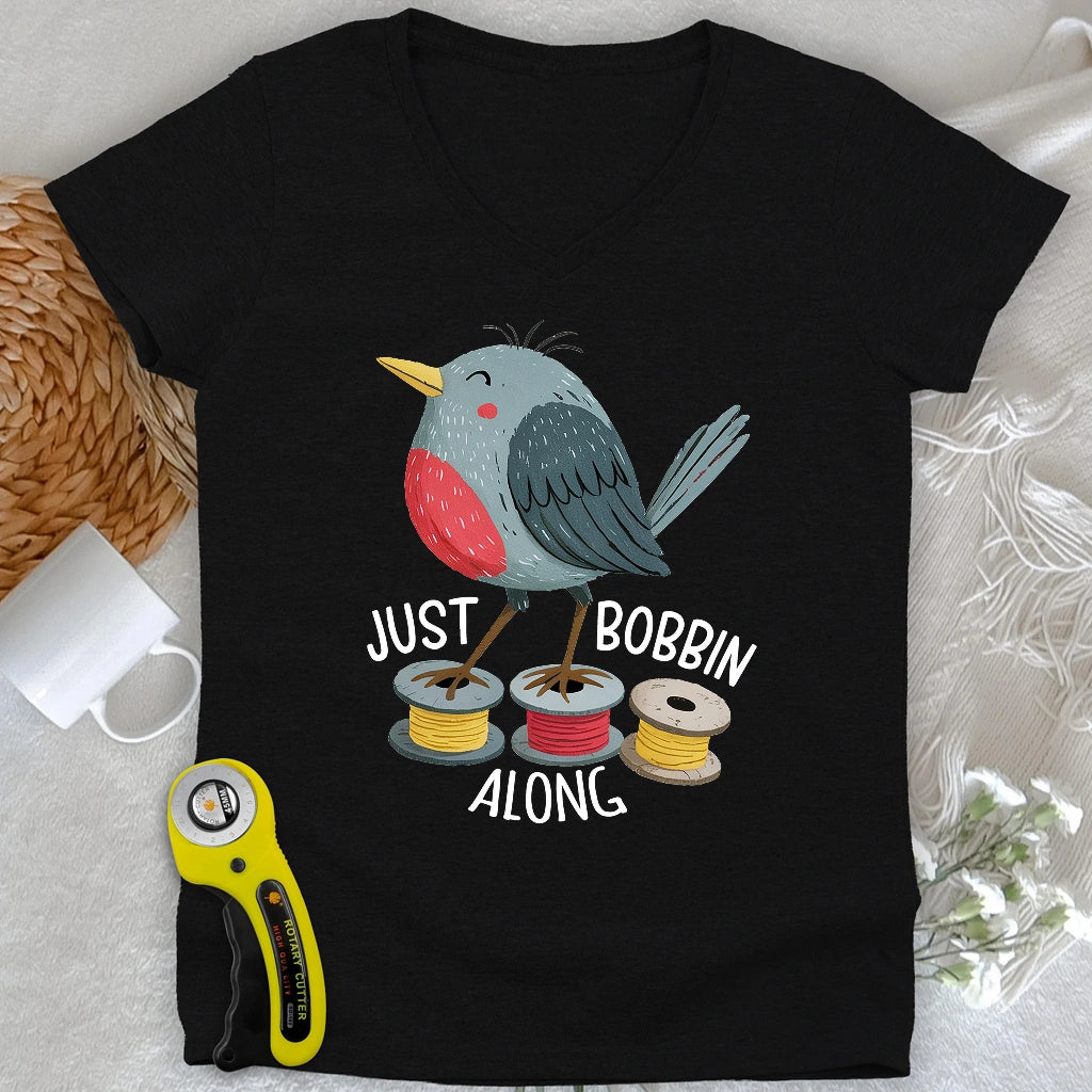 Just Bobbin Along Lady V-neck
