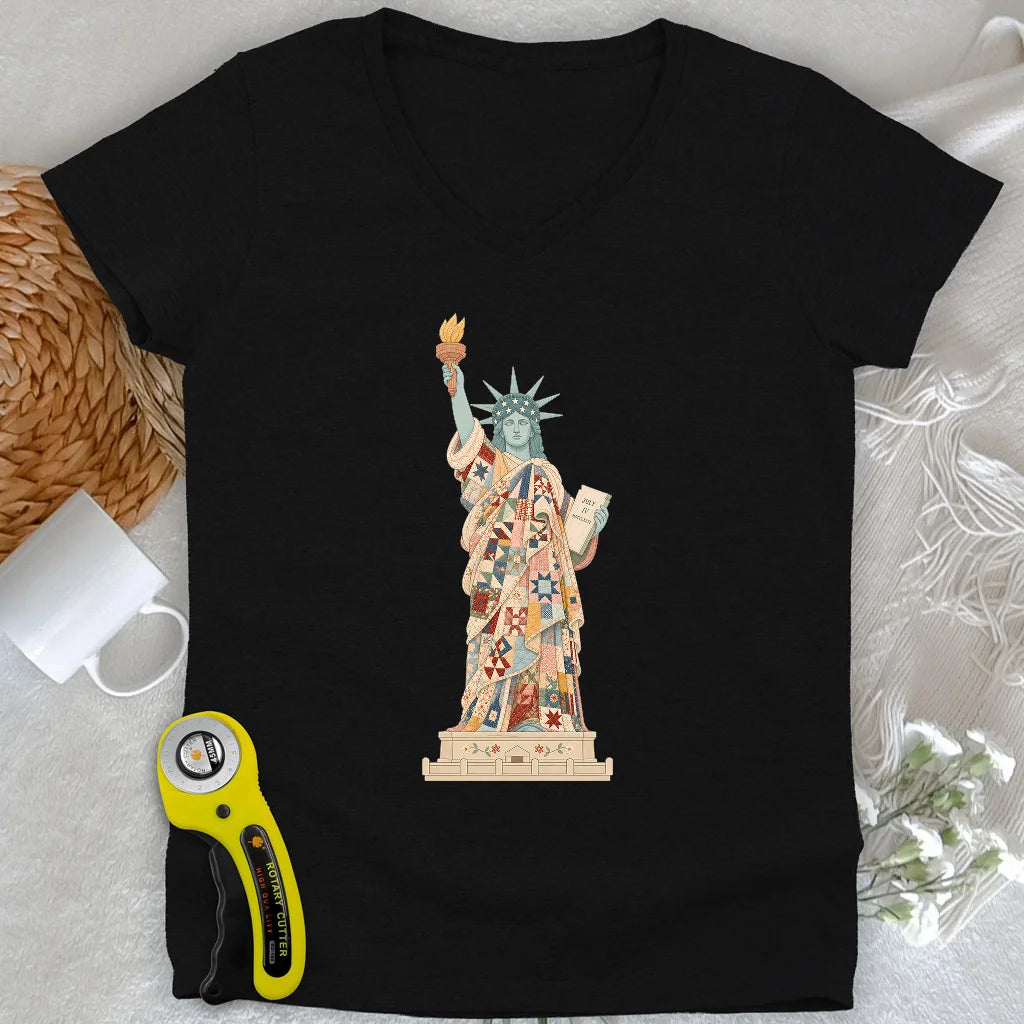 Liberty Wrapped in Love Lady V-neck