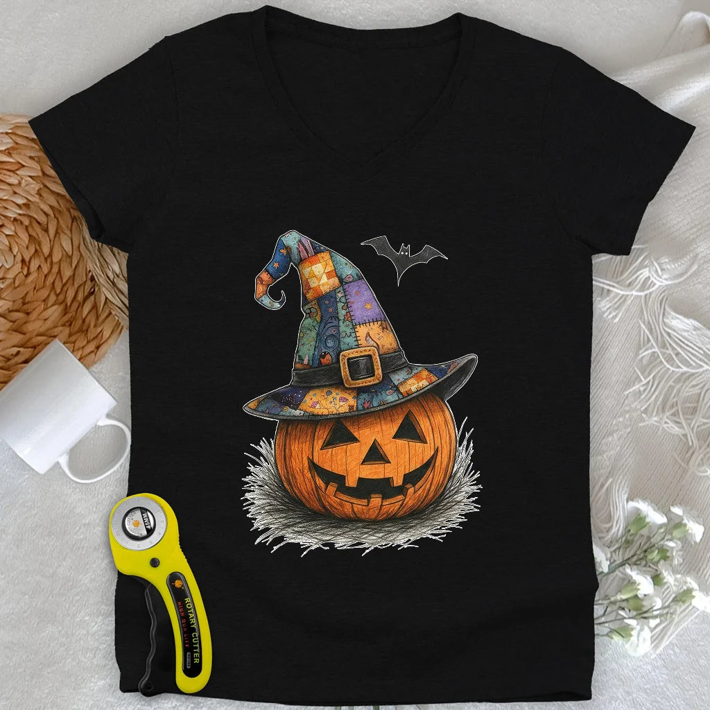 Magic Pumpkin Lady V-neck