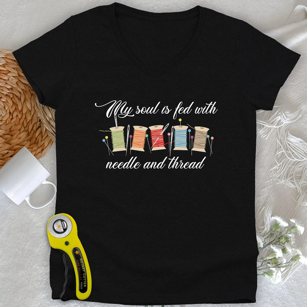 Needles and Threads V-neck