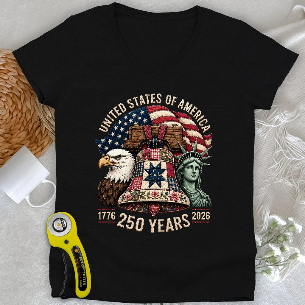 Patched With Pride Lady V-neck