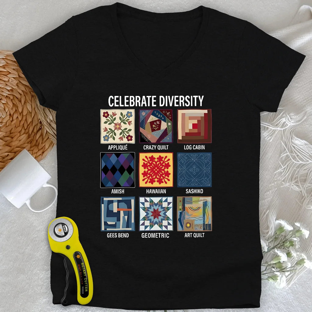 Débardeur femme col V motifs patchwork