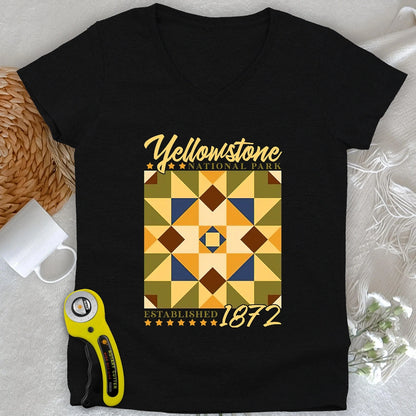 Quilt Block Park V-neck