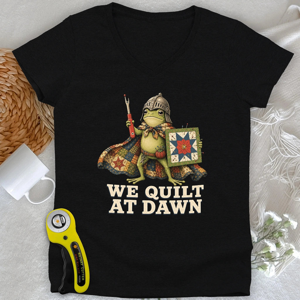 Quilt at Dawn Lady V-neck