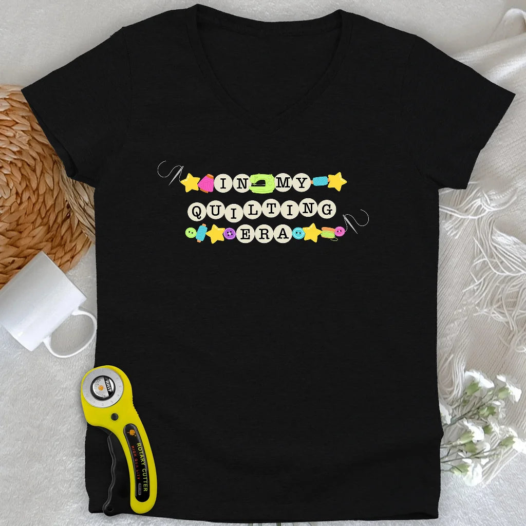 Pull en tricot matelassé col en V pour femme