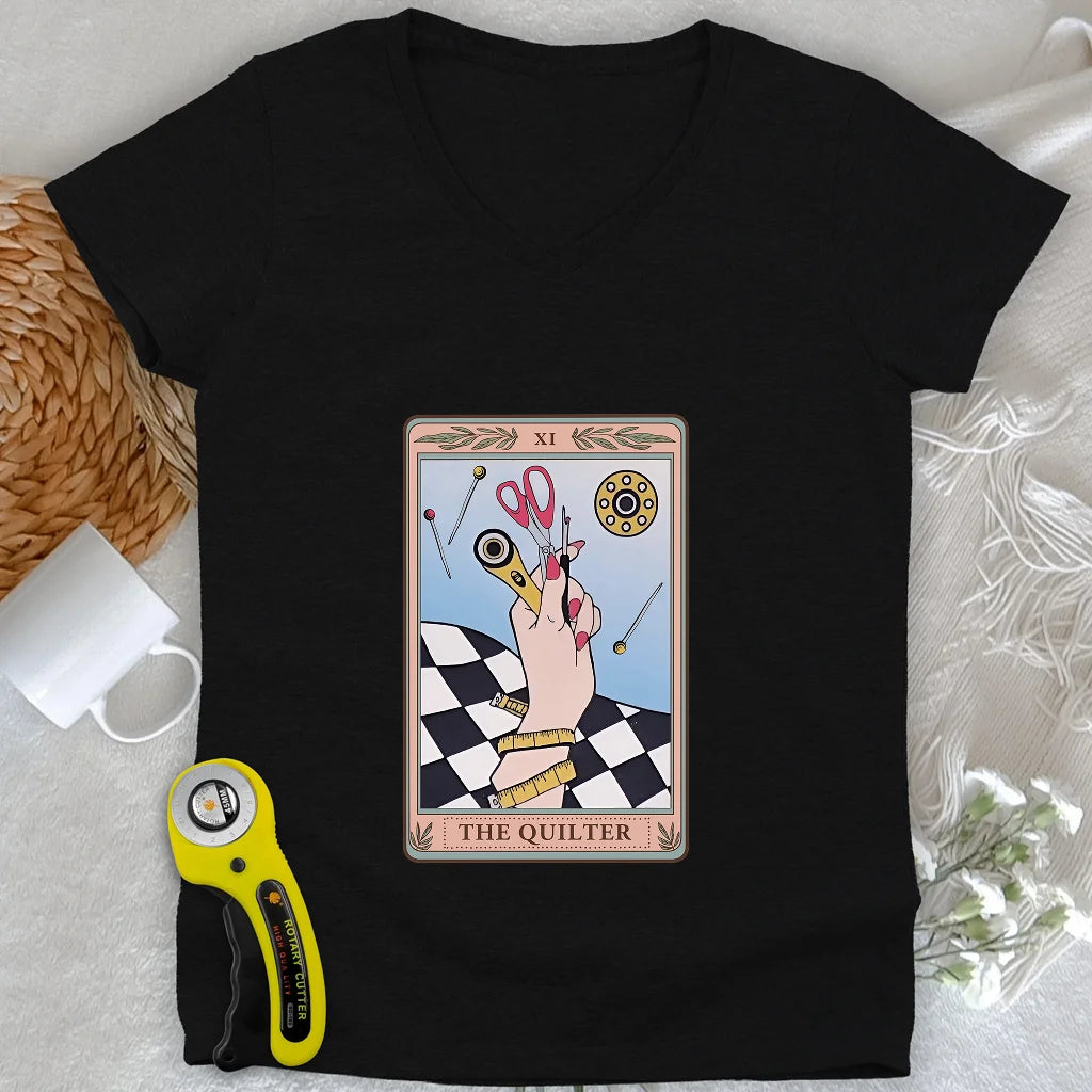 Quilter Tarot Lady Col en V