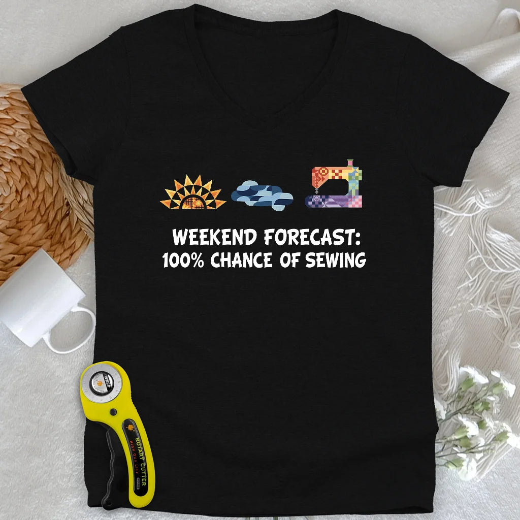 Prévisions du week-end pour la dame Quilter, col en V
