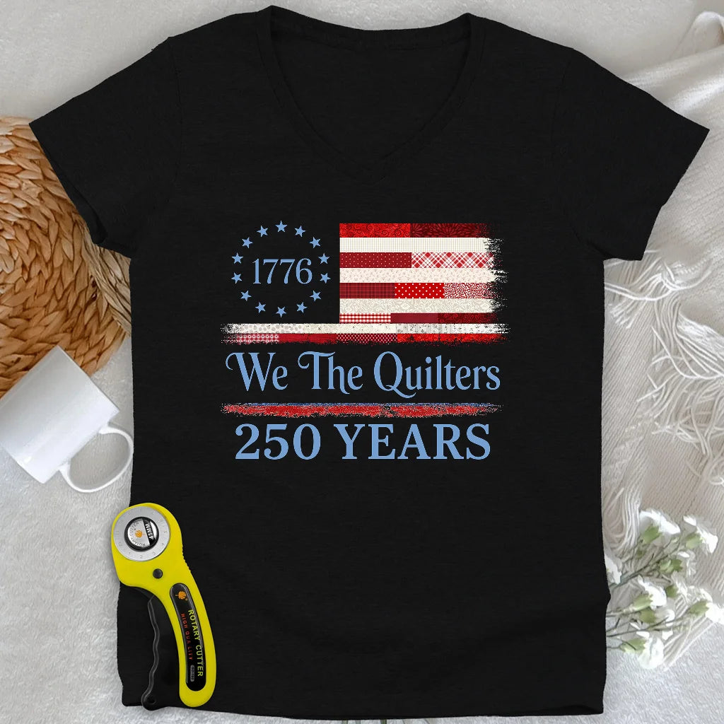 Quilters of Liberty Lady V-neck