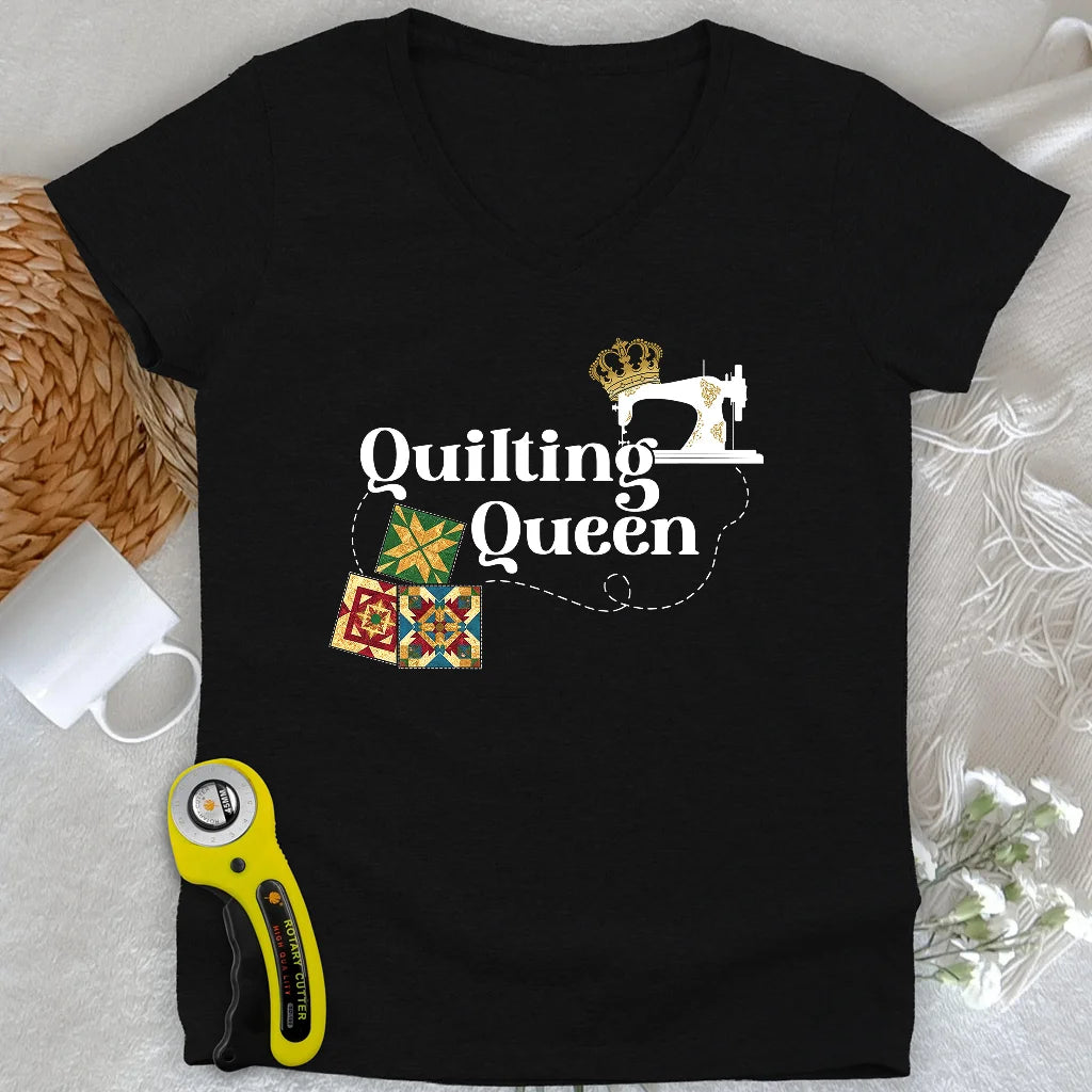 Quilting Queen Lady V-Ausschnitt