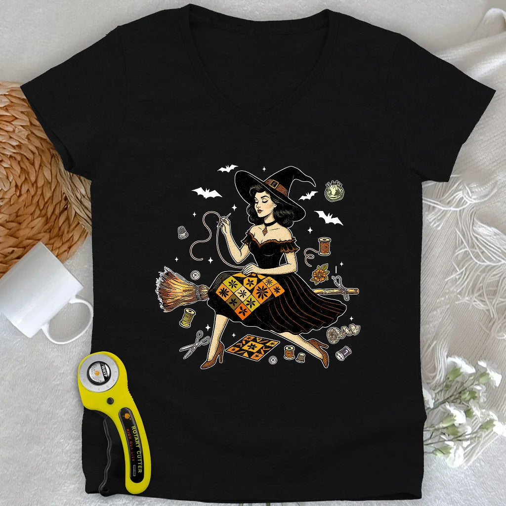 Salem Witch Lady V-neck