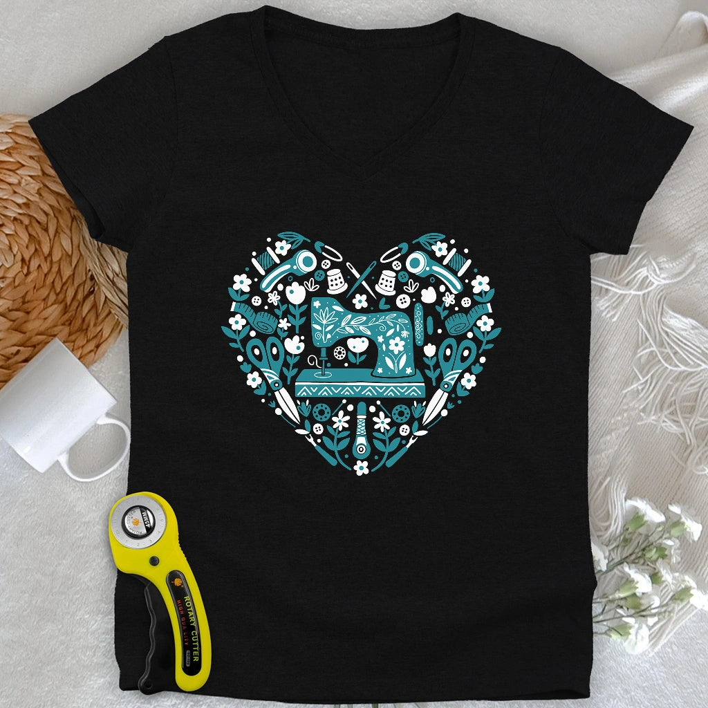 Sewing Folkart Lady V-neck