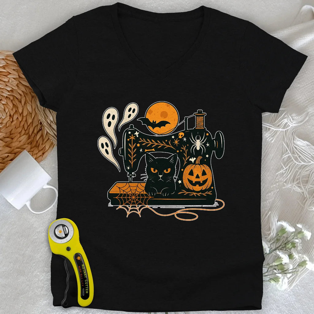 Sewn in Shadow Lady V-neck