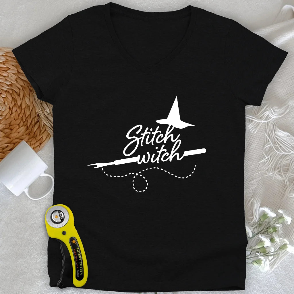 Stitch Witch Lady V-neck