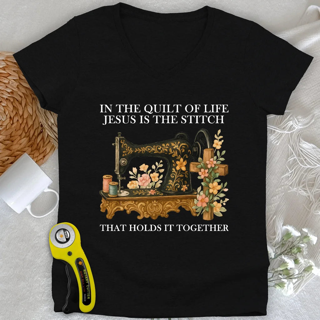Stitched In Faith Lady V-neck