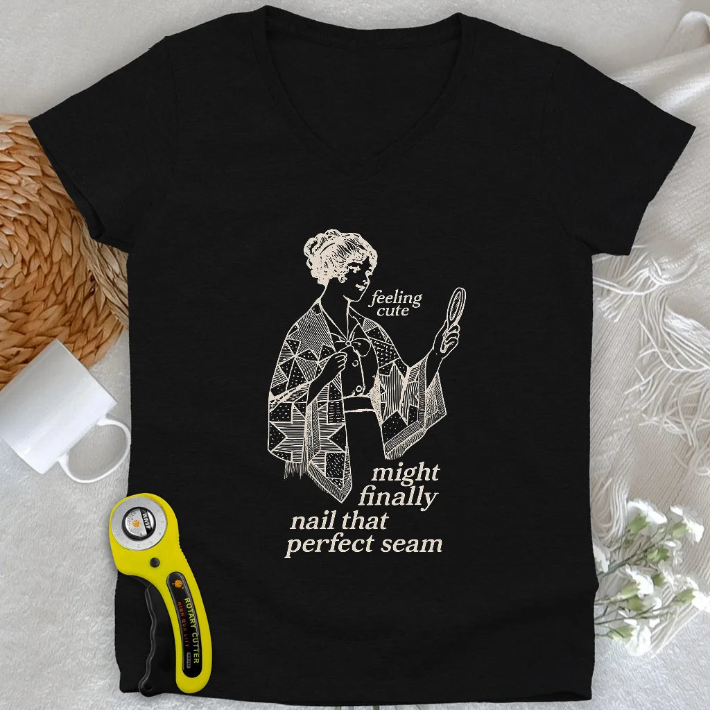 The Seamstress’s Mirror Lady V-neck
