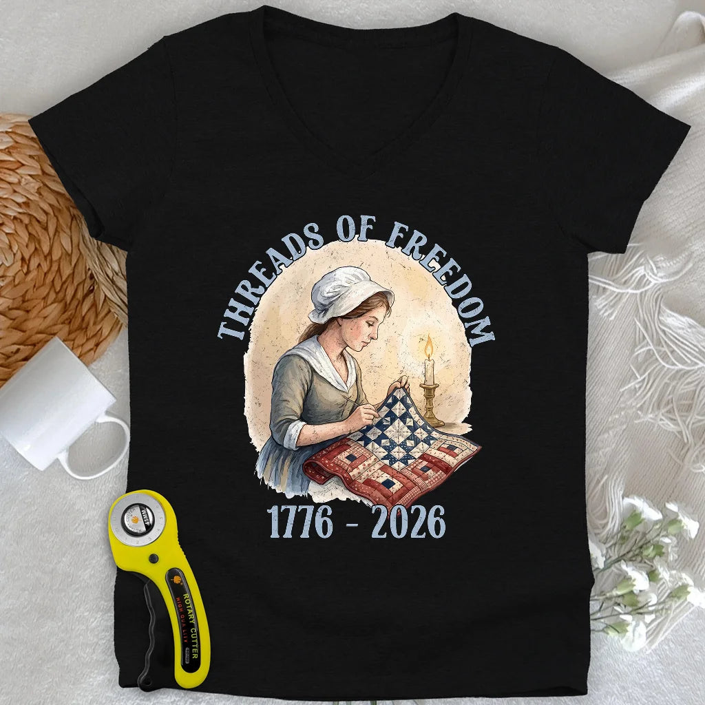 Threads of Freedom Lady V-neck