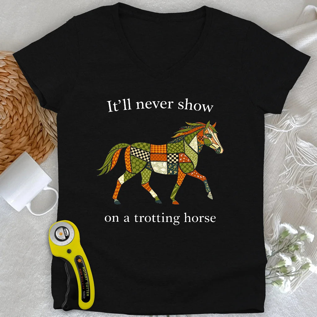 Trotting Horse Rule Lady V-neck