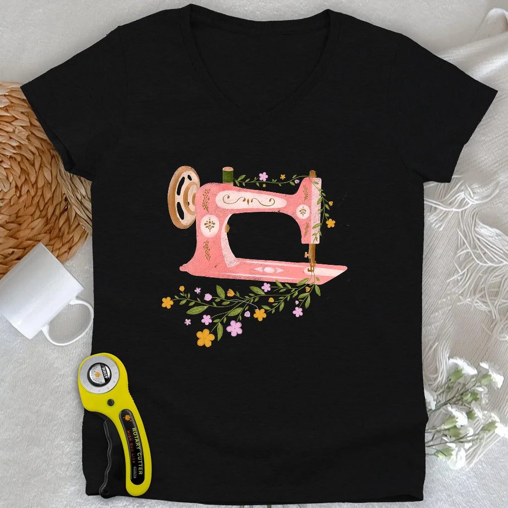 Wildflower Machine Lady V-neck