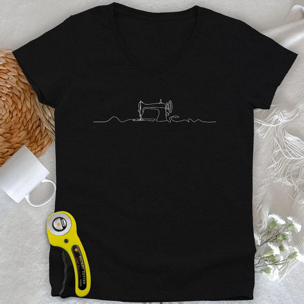 Minimalist Sewing Machine V-neck